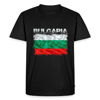 Bulgarie - T-shirt Premium bio Homme - noir - Devant - Nico (187cm)