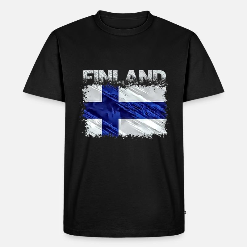 Finnland - Männer Premium Bio T-Shirt - Schwarz