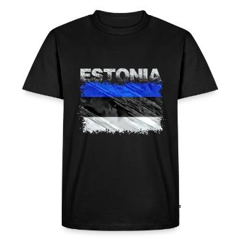 Estonie - T-shirt Premium bio Homme - noir - Devant - Nico (187cm)