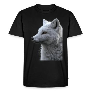 Renard polaire - T-shirt Premium bio Homme - noir - Devant - Nico (187cm)