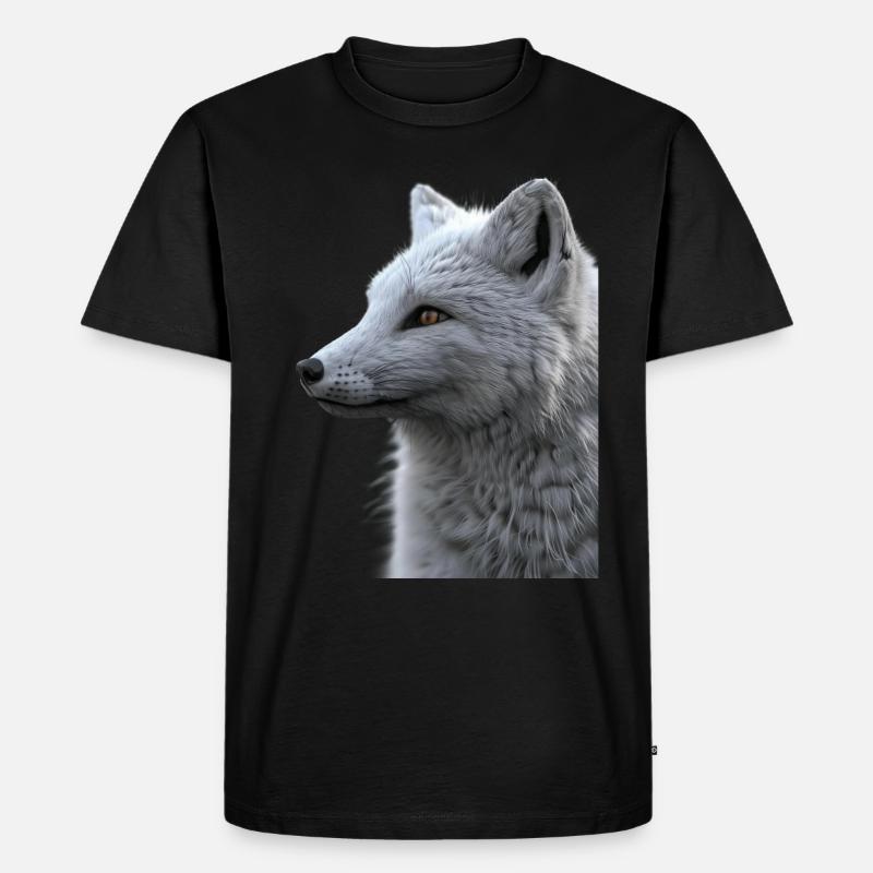 Polarfuchs - Männer Premium Bio T-Shirt - Schwarz