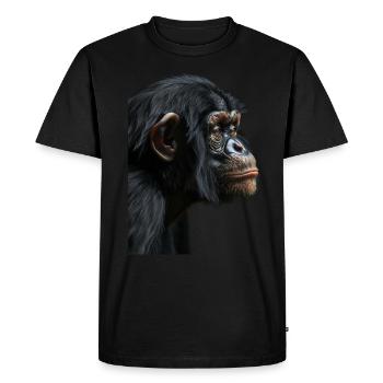 Bonobo - Men's Premium Organic T-Shirt - black - Front - Nico (187cm)