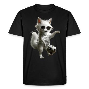 Renard polaire - T-shirt Premium bio Homme - noir - Devant - Nico (187cm)