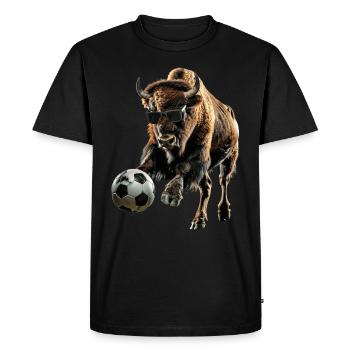 Bison - Men's Premium Organic T-Shirt - black - Front - Nico (187cm)
