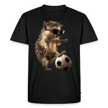 Hedgehog - Men's Premium Organic T-Shirt - black - Front - Nico (187cm)
