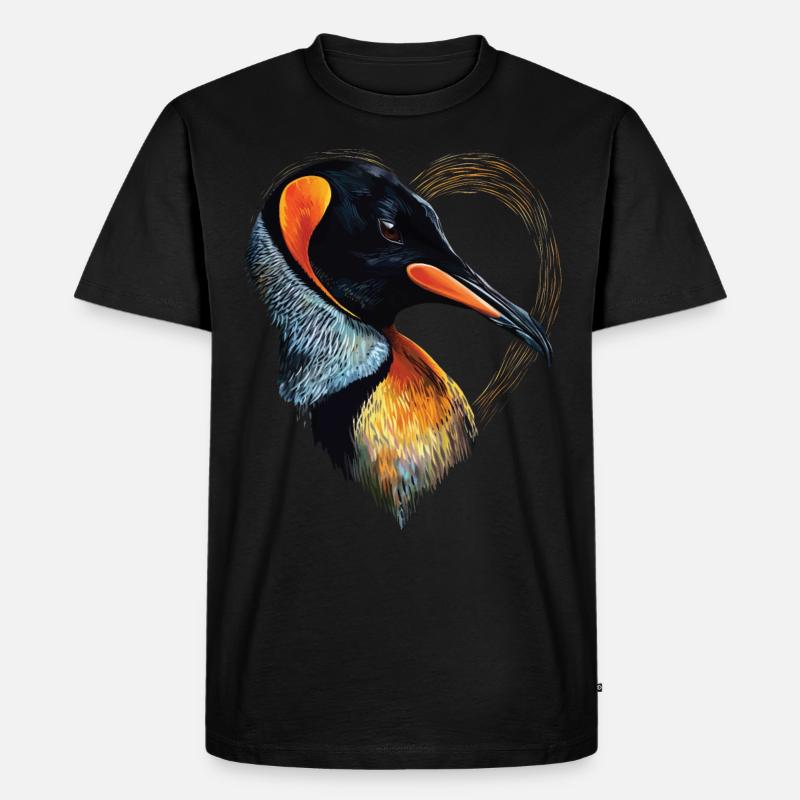 Pinguin - Männer Premium Bio T-Shirt - Schwarz