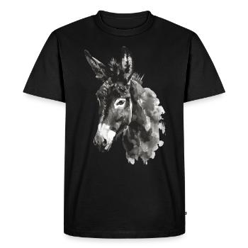 Donkey - Men's Premium Organic T-Shirt - black - Front - Nico (187cm)