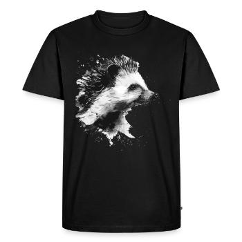 Hedgehog - Men's Premium Organic T-Shirt - black - Front - Nico (187cm)