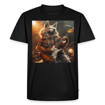 Loup - T-shirt Premium bio Homme - noir - Devant - Nico (187cm)