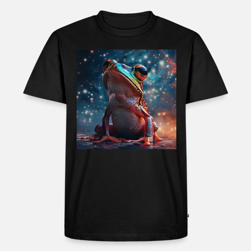 Frosch - Männer Premium Bio T-Shirt - Schwarz