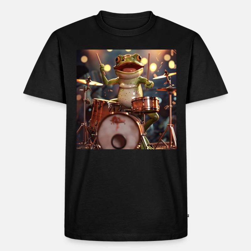 Frosch - Männer Premium Bio T-Shirt - Schwarz