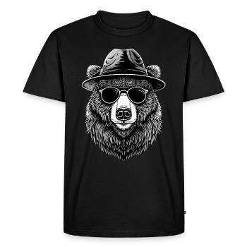 Porter - T-shirt Premium bio Homme - noir - Devant - Nico (187cm)