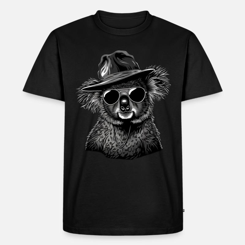 Koala - Männer Premium Bio T-Shirt - Schwarz