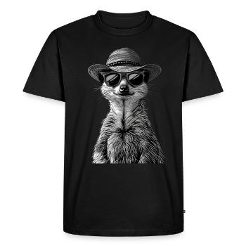 Suricate - T-shirt Premium bio Homme - noir - Devant - Nico (187cm)
