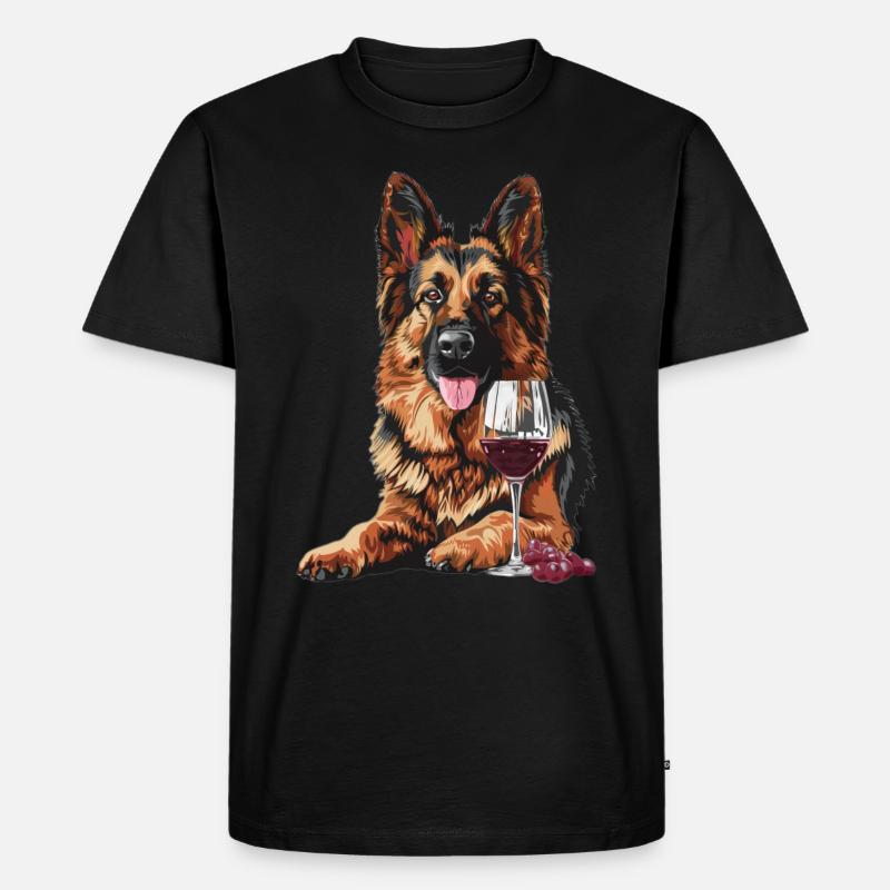 Deutscher Schäferhund - Männer Premium Bio T-Shirt - Schwarz
