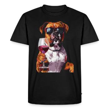 Boxeur - T-shirt Premium bio Homme - noir - Devant - Nico (187cm)