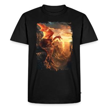 Kite - Men's Premium Organic T-Shirt - black - Front - Nico (187cm)