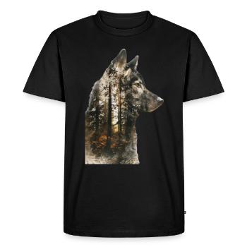 Malamute d’Alaska - T-shirt Premium bio Homme - noir - Devant - Nico (187cm)