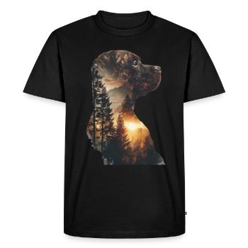 Bouledogue - T-shirt Premium bio Homme - noir - Devant - Nico (187cm)