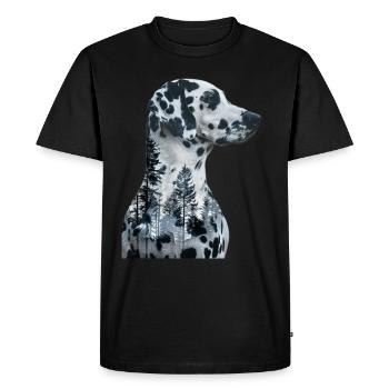 Dalmate - T-shirt Premium bio Homme - noir - Devant - Nico (187cm)