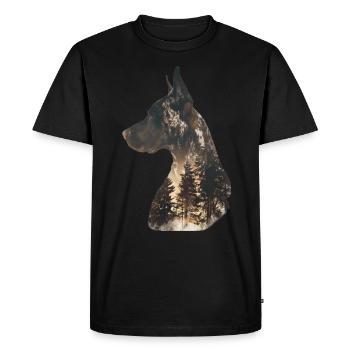 Dogue allemand - T-shirt Premium bio Homme - noir - Devant - Nico (187cm)