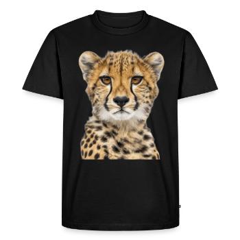 Guépard - T-shirt Premium bio Homme - noir - Devant - Nico (187cm)