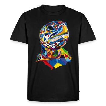 Tortue - T-shirt Premium bio Homme - noir - Devant - Nico (187cm)