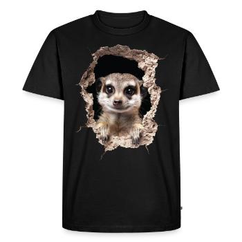 Suricate - T-shirt Premium bio Homme - noir - Devant - Nico (187cm)