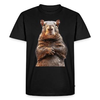 Agouti - T-shirt Premium bio Homme - noir - Devant - Nico (187cm)