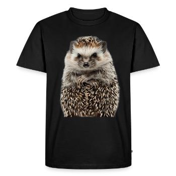 Hedgehog - Men's Premium Organic T-Shirt - black - Front - Nico (187cm)