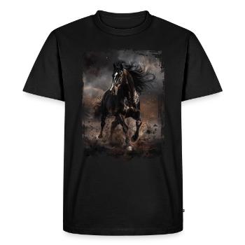 Morgane - T-shirt Premium bio Homme - noir - Devant - Nico (187cm)
