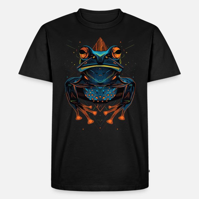 Frosch - Männer Premium Bio T-Shirt - Schwarz