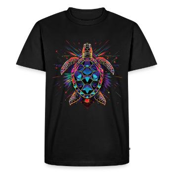 Tortue - T-shirt Premium bio Homme - noir - Devant - Nico (187cm)