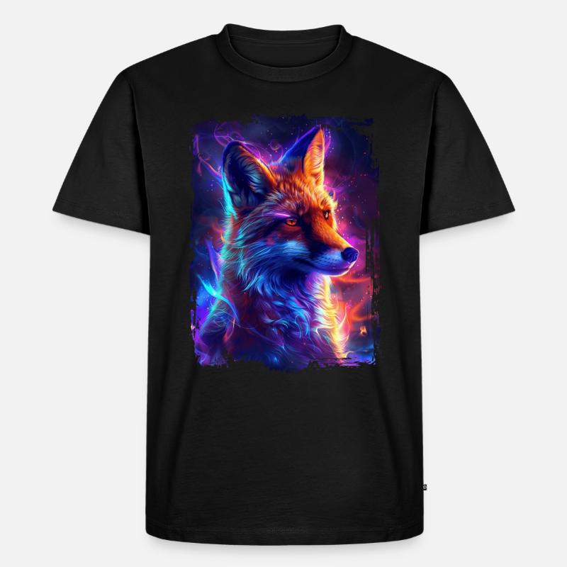 Fuchs - Männer Premium Bio T-Shirt - Schwarz