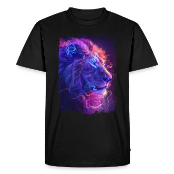 Lion - T-shirt Premium bio Homme - noir - Devant - Nico (187cm)