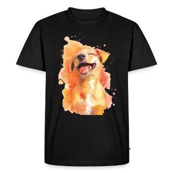 Chien - T-shirt Premium bio Homme - noir - Devant - Nico (187cm)