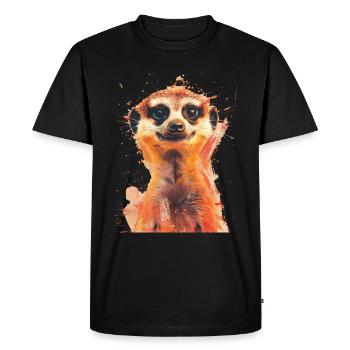Suricate - T-shirt Premium bio Homme - noir - Devant - Nico (187cm)