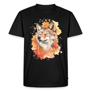 Loup - T-shirt Premium bio Homme - noir - Devant - Nico (187cm)