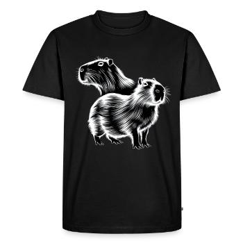 Capybara - Men's Premium Organic T-Shirt - black - Front - Nico (187cm)
