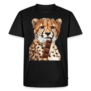 Guépard - T-shirt Premium bio Homme - noir - Devant - Nico (187cm)