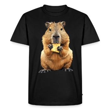 capybara - Men's Premium Organic T-Shirt - black - Front - Nico (187cm)