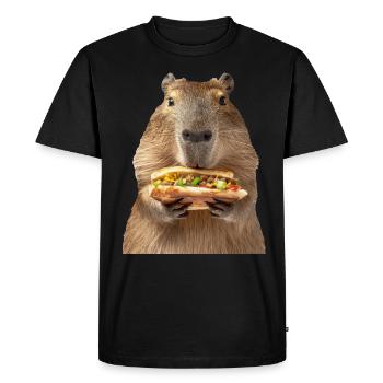 Capybara - Men's Premium Organic T-Shirt - black - Front - Nico (187cm)