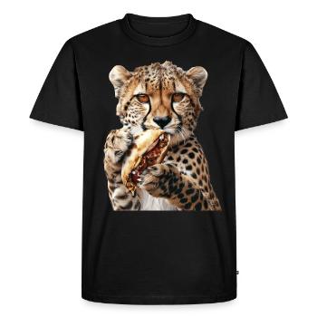 Guépard - T-shirt Premium bio Homme - noir - Devant - Nico (187cm)