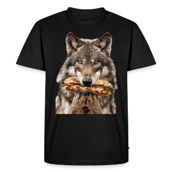 Loup - T-shirt Premium bio Homme - noir - Devant - Nico (187cm)