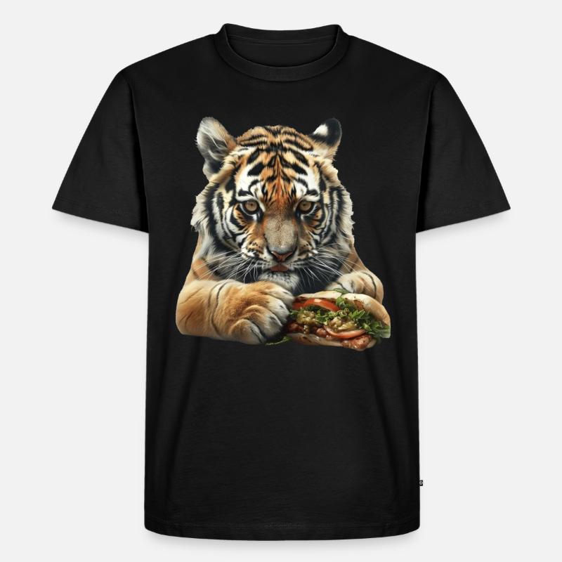 Tiger - Männer Premium Bio T-Shirt - Schwarz
