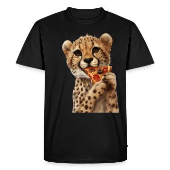 Guépard - T-shirt Premium bio Homme - noir - Devant - Nico (187cm)