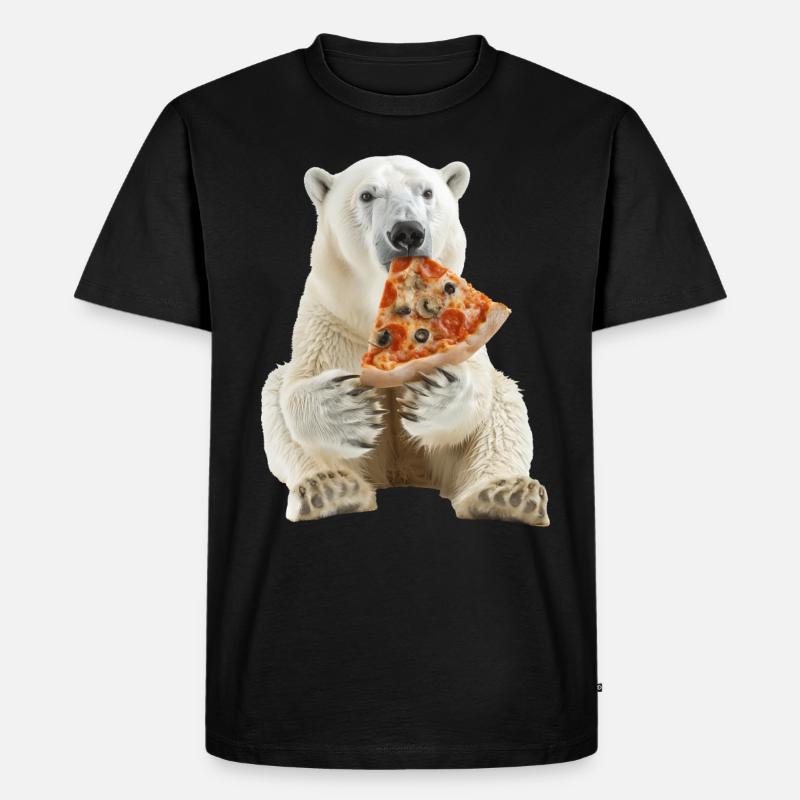 Eisbär - Männer Premium Bio T-Shirt - Schwarz