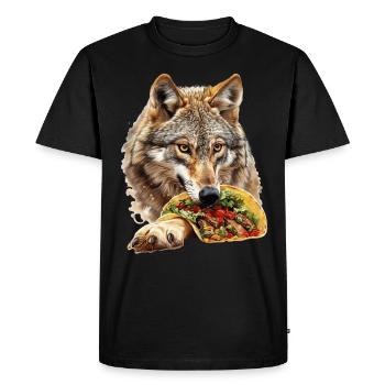 Loup - T-shirt Premium bio Homme - noir - Devant - Nico (187cm)