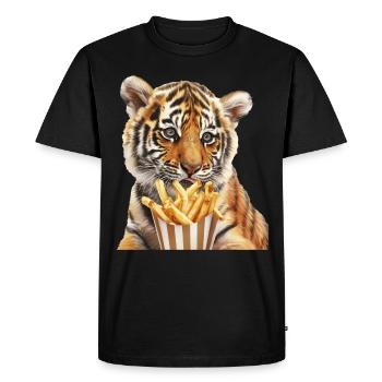 Tigre - T-shirt Premium bio Homme - noir - Devant - Nico (187cm)