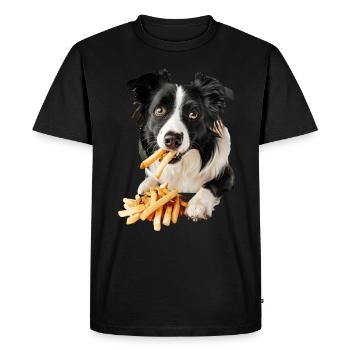 Border Collie - T-shirt Premium bio Homme - noir - Devant - Nico (187cm)